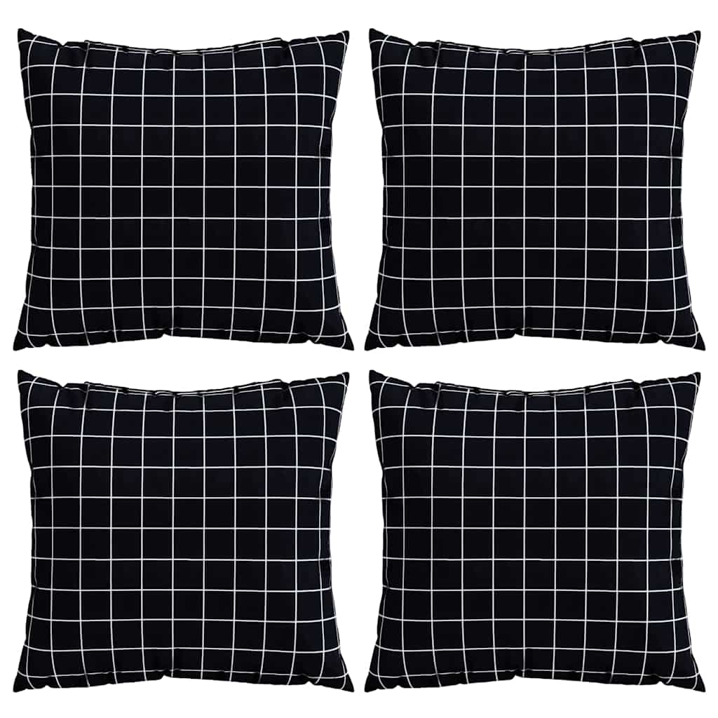 Scatter Puder Ternet 4 pcs Sort Tjek 40 x 40 cm Polyesterstof