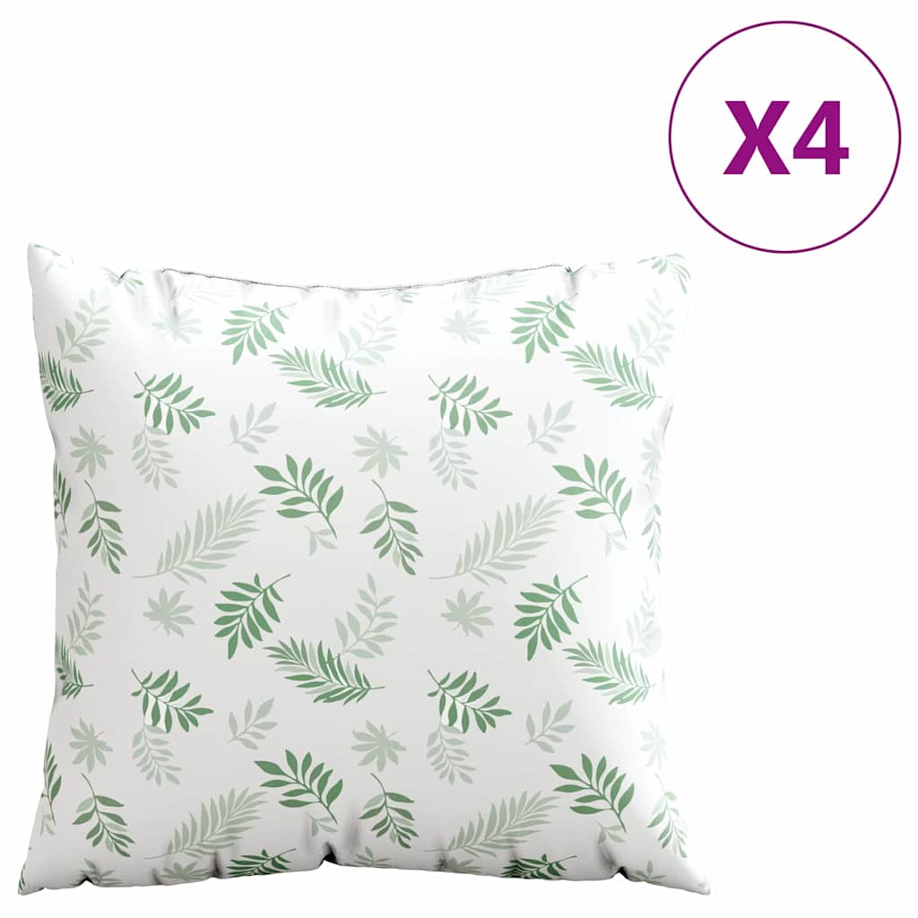 Scatter Puder Blad 4 pcs Bladmønster 40 x 40 cm Polyesterstof