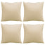 sofapuder 4 stk. 50x50 cm stof beige