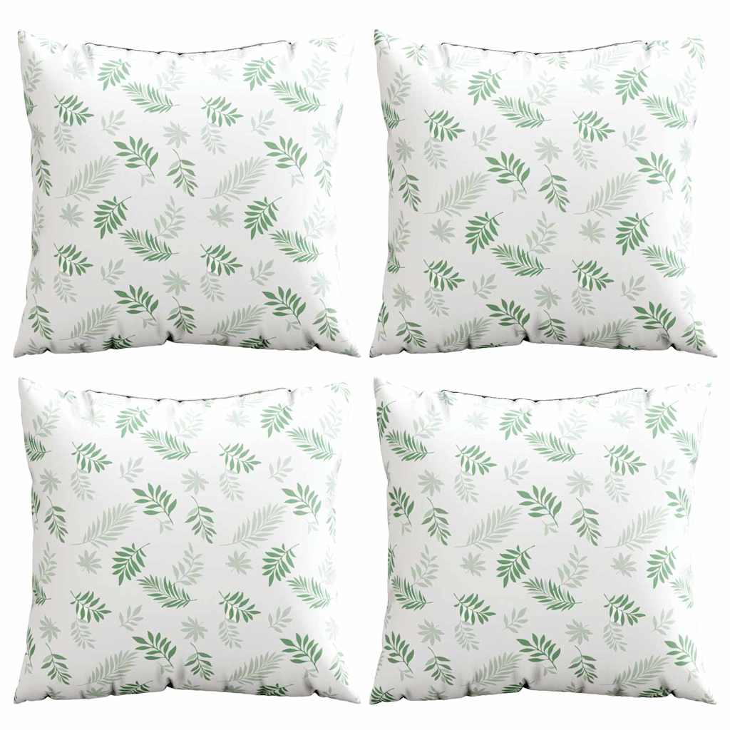Scatter Puder Blad 4 pcs Bladmønster 50 x 50 cm Polyesterstof