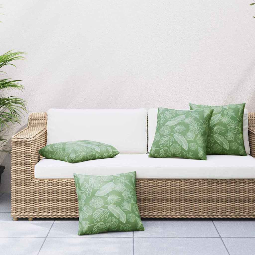 Scatter Puder Blad 4 pcs Bladmønster 50 x 50 cm Polyesterstof