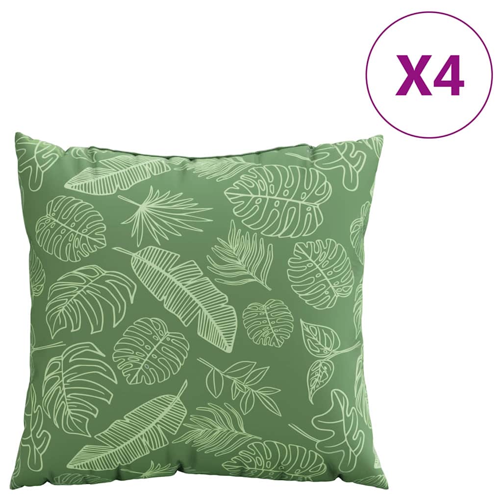 Scatter Puder Blad 4 pcs Bladmønster 50 x 50 cm Polyesterstof