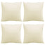 sofapuder 4 stk. 60x60 cm stof cremefarvet