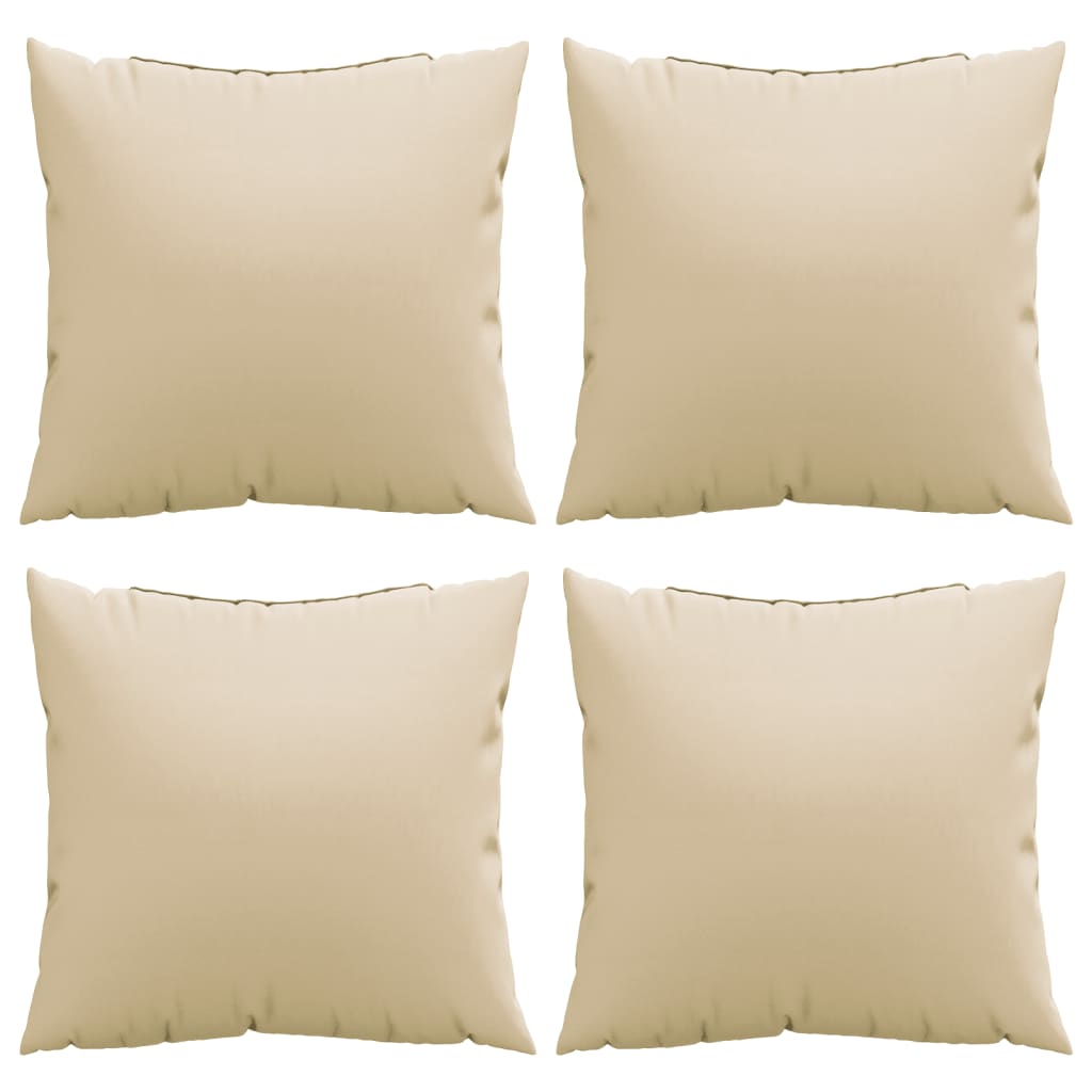 sofapuder 4 stk. 60x60 cm stof beige
