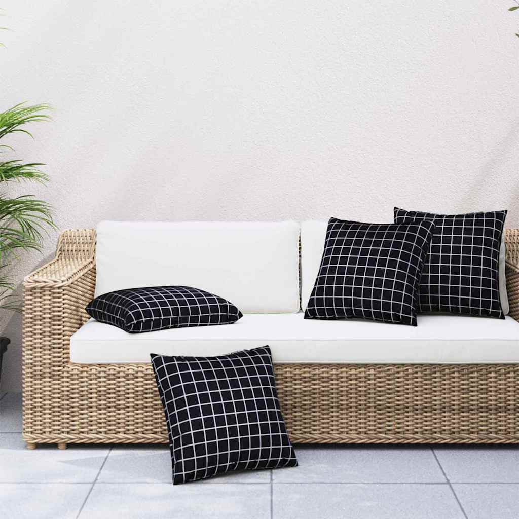 Scatter Puder Ternet 4 pcs Sort Tjek 60 x 60 cm Polyesterstof