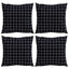Scatter Puder Ternet 4 pcs Sort Tjek 60 x 60 cm Polyesterstof