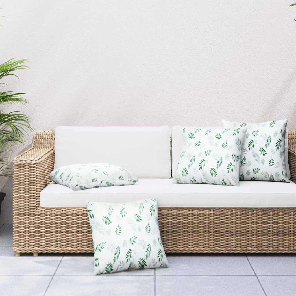Scatter Puder Blad 4 pcs Bladmønster 60 x 60 cm Polyesterstof