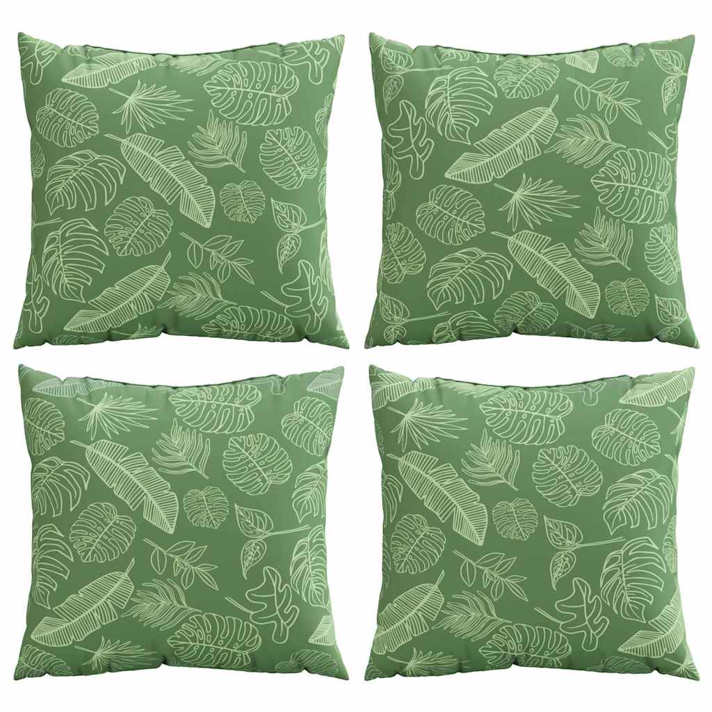 Scatter Puder Blad 4 pcs Bladmønster 60 x 60 cm Polyesterstof