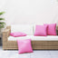 Scatter Puder Ensfarvet 4 pcs Lyserød 60 x 60 cm Polyesterstof