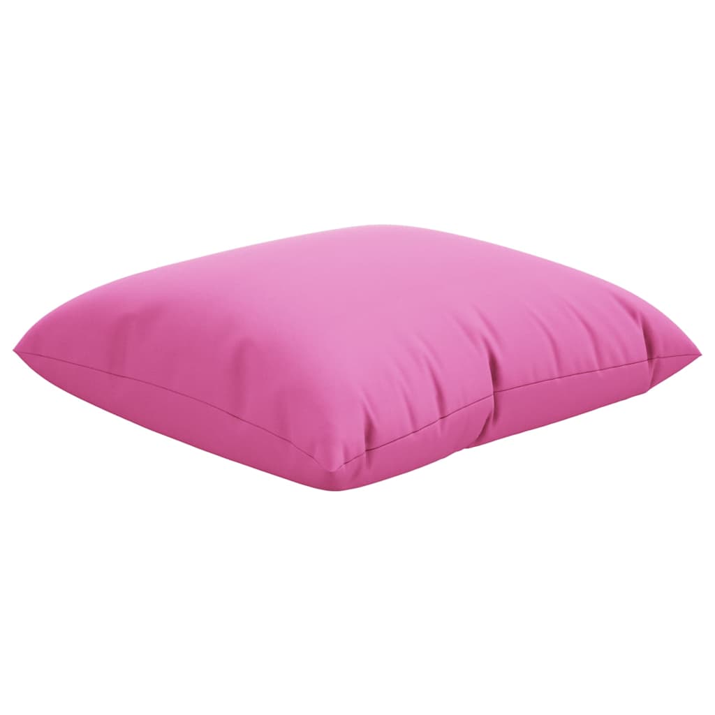 Scatter Puder Ensfarvet 4 pcs Lyserød 60 x 60 cm Polyesterstof