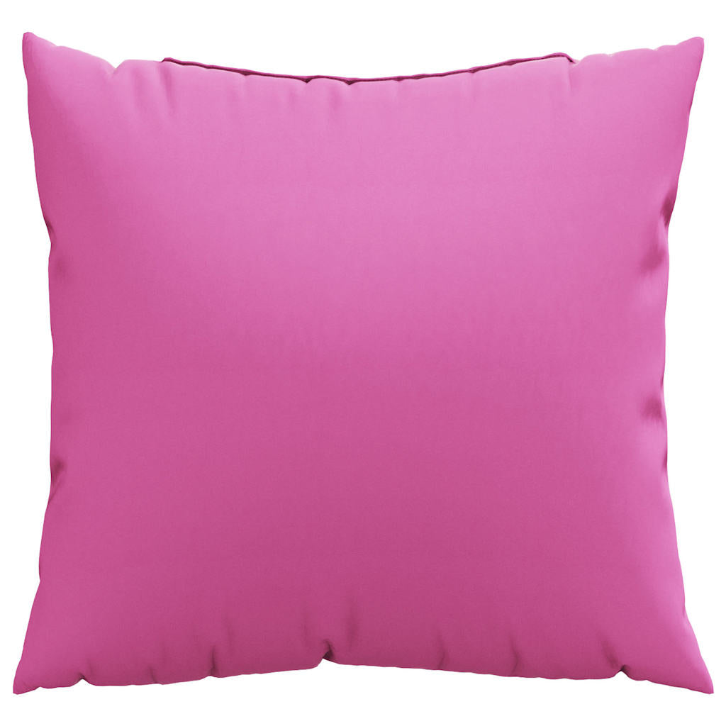 Scatter Puder Ensfarvet 4 pcs Lyserød 60 x 60 cm Polyesterstof