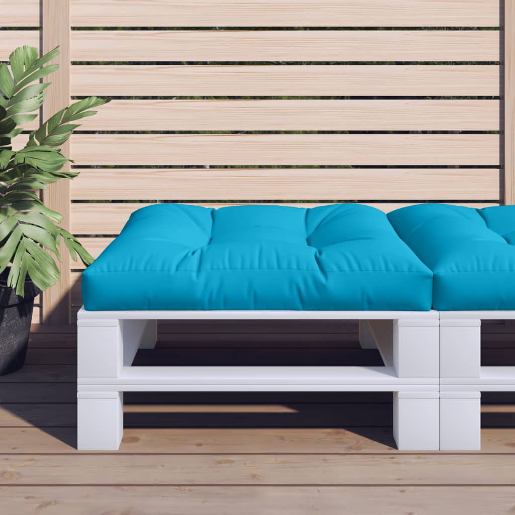 pallehynde 70x70x12 cm stof blå
