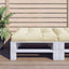 pallehynde 80x80x12 cm stof cremefarvet