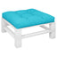 pallehynde 80x80x12 cm stof turkis