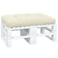 pallehynde 120x80x12 cm stof cremefarvet