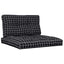 pallehynder 2 stk. stof ternet sort