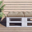 pallehynde 58x58x10 cm stof gråbrun