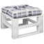 pallehynde 58x58x10 cm stof gråternet