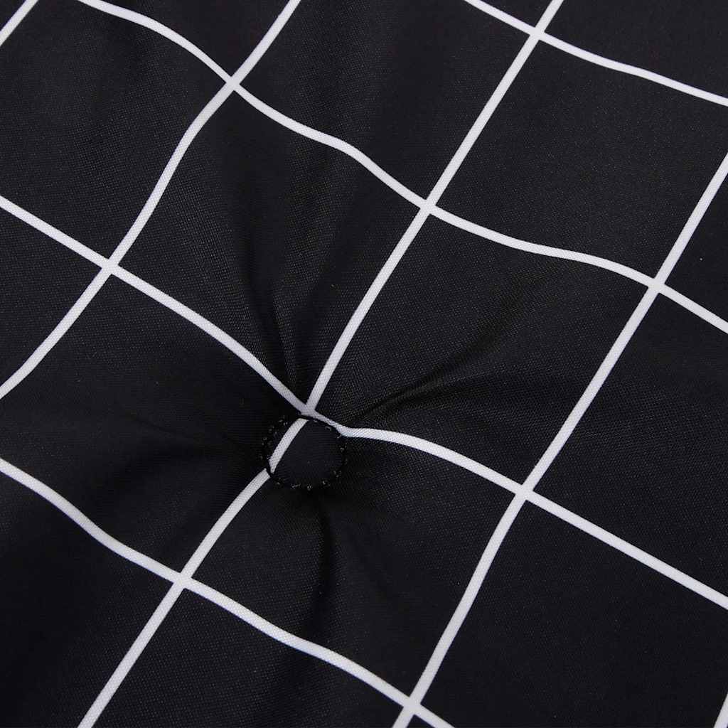 hynder til havestol 4 stk. 40x40x4 cm stof ternet sort