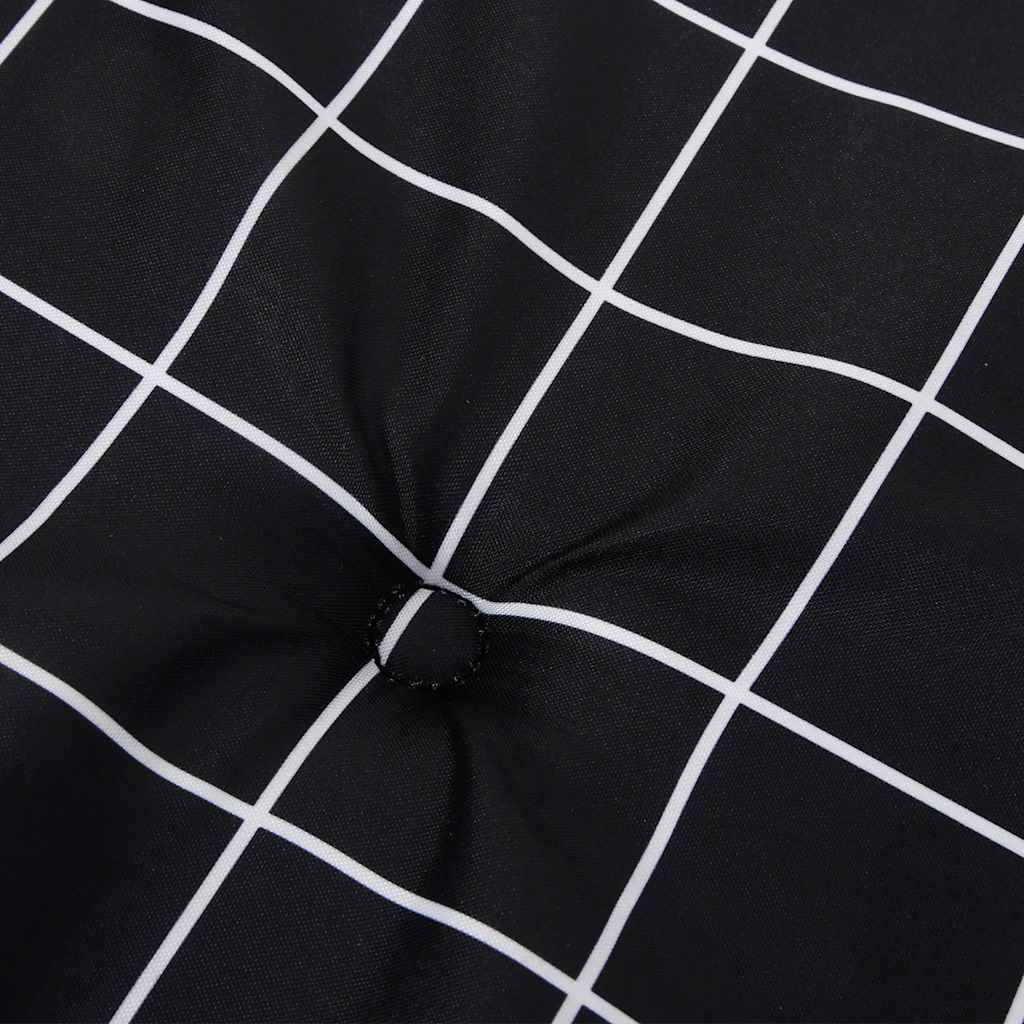 hynder til havestol 6 stk. 40x40x4 cm stof ternet sort