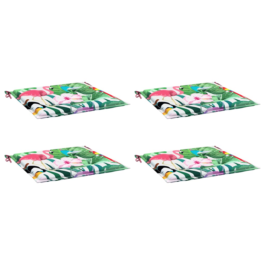 hynder til havestol 4 stk. 40x40x4 cm stof flerfarvet