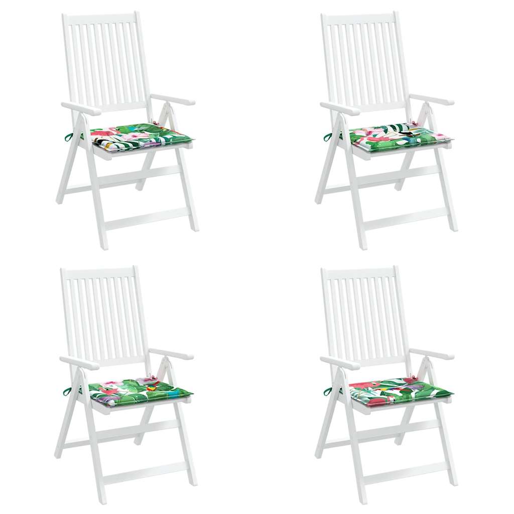 hynder til havestol 4 stk. 40x40x4 cm stof flerfarvet