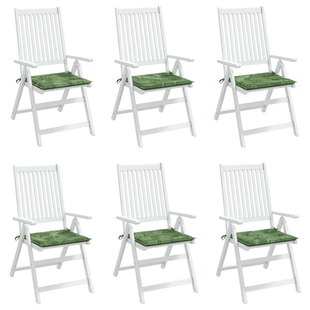 stolehynder 6 stk. 40x40x4 cm stof bladmønster