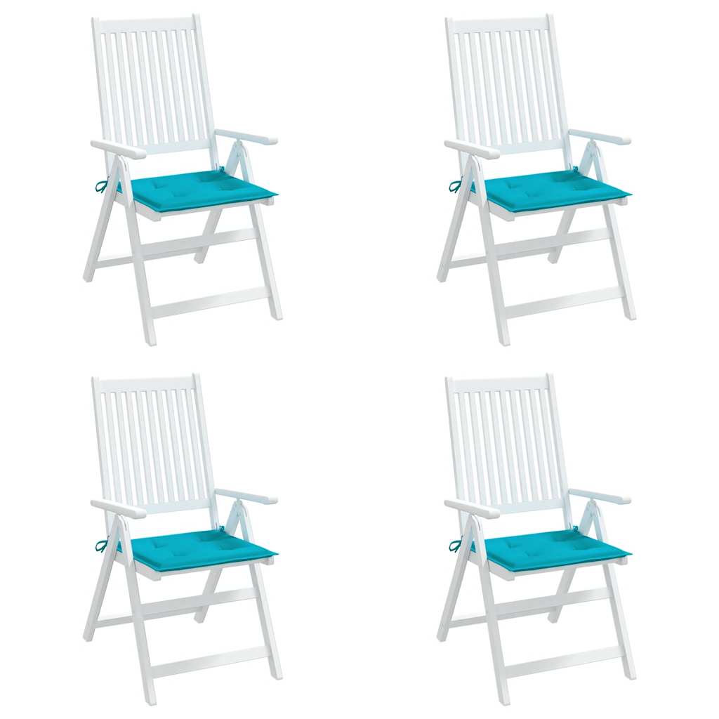 hynder til havestol 4 stk. 40x40x4 cm stof turkis