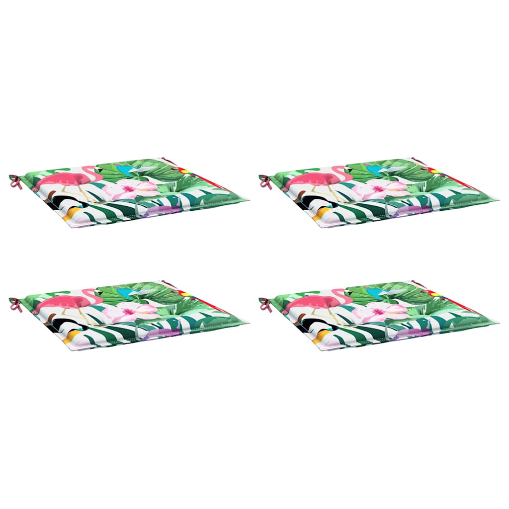 hynder til havestol 4 stk. 50x50x4 cm stof flerfarvet