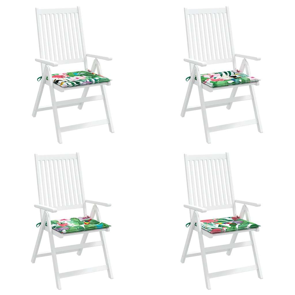 hynder til havestol 4 stk. 50x50x4 cm stof flerfarvet
