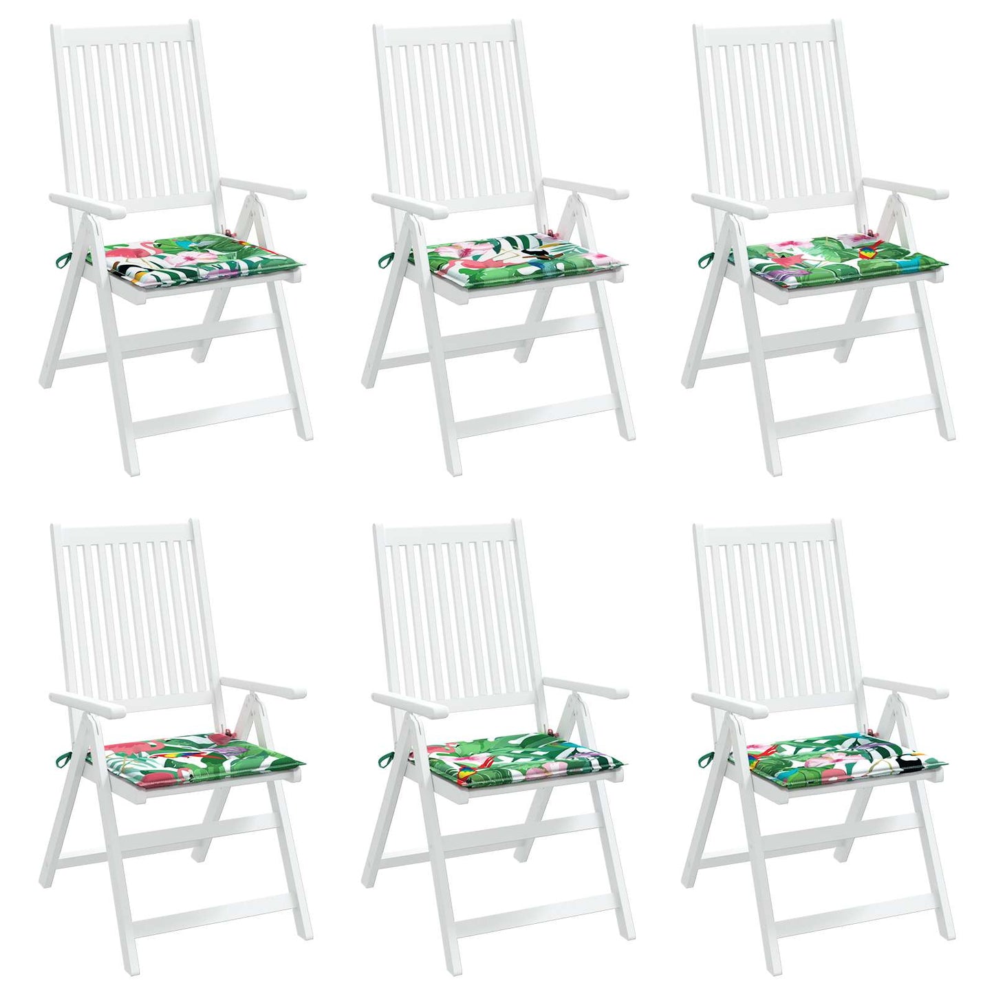 Stolehynder 6 stk. Flerfarvet 50 x 50 x 4 cm Oxford stof
