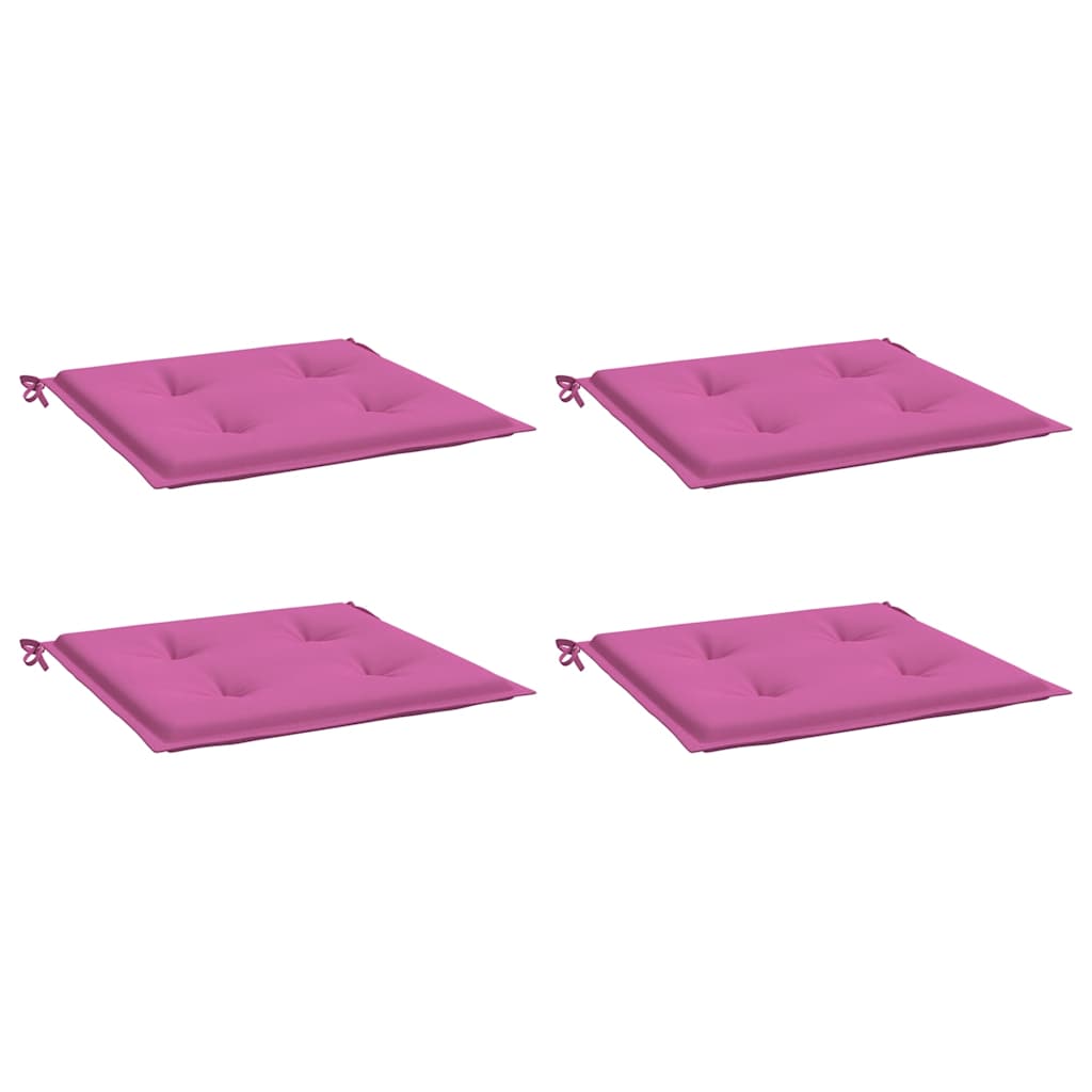 hynder til havestol 4 stk. 50x50x4 cm stof pink