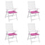 hynder til havestol 4 stk. 50x50x4 cm stof pink