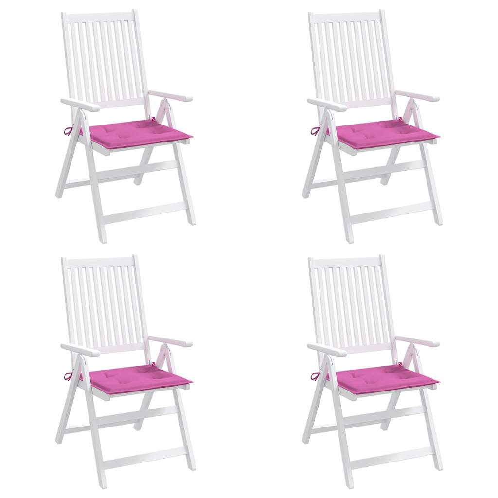 hynder til havestol 4 stk. 50x50x4 cm stof pink