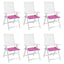 hynder til havestol 6 stk. 50x50x4 cm stof pink