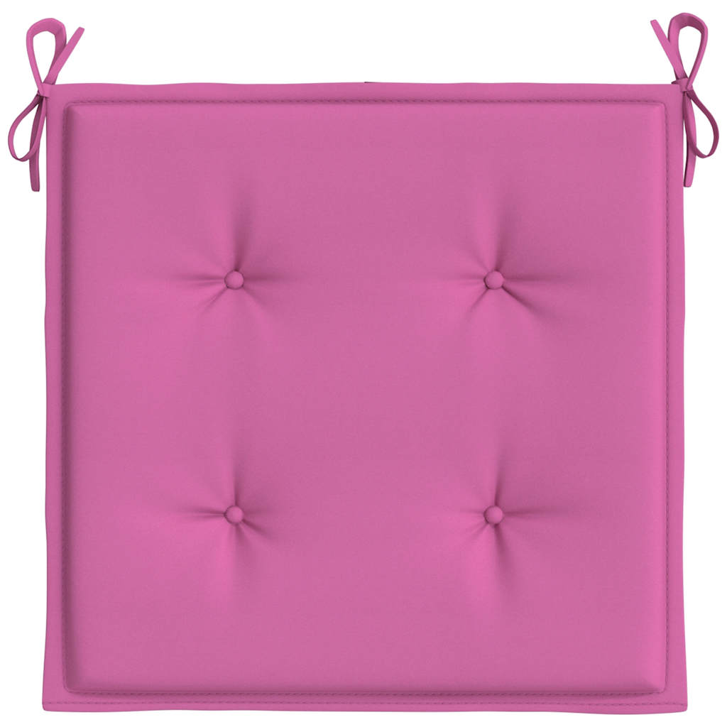 hynder til havestol 6 stk. 50x50x4 cm stof pink