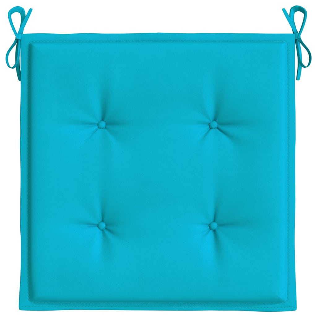 hynder til havestol 2 stk. 50x50x4 cm stof turkis