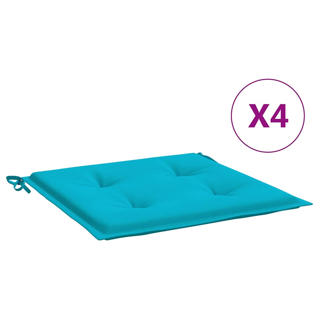 hynder til havestol 4 stk. 50x50x4 cm stof turkis