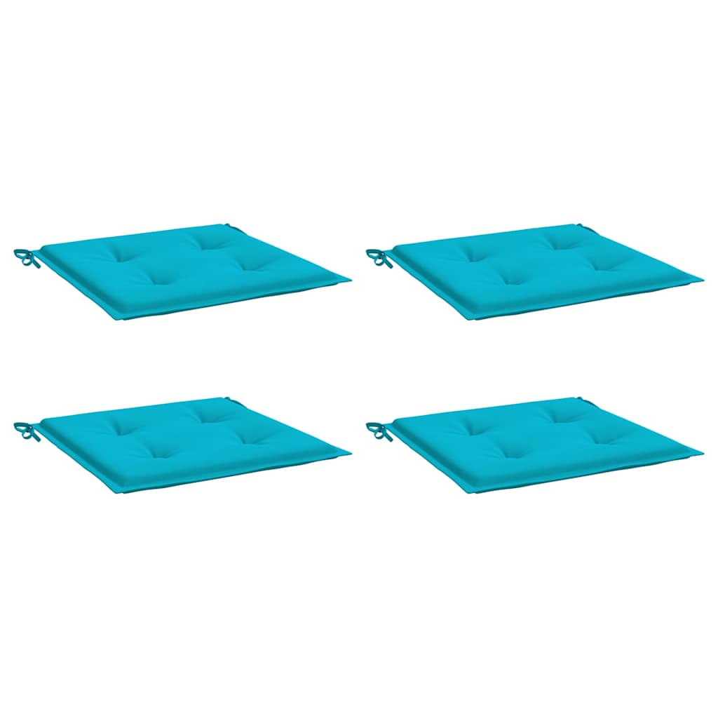 hynder til havestol 4 stk. 50x50x4 cm stof turkis
