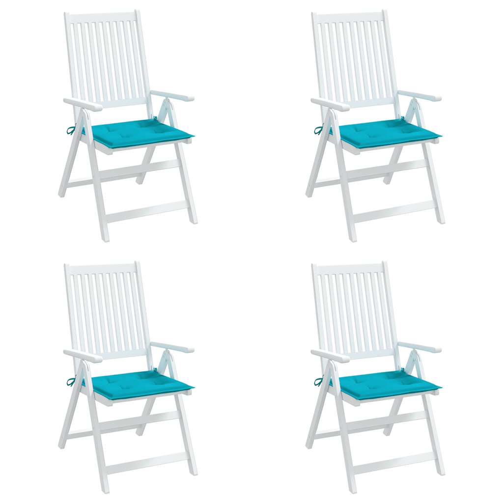 hynder til havestol 4 stk. 50x50x4 cm stof turkis