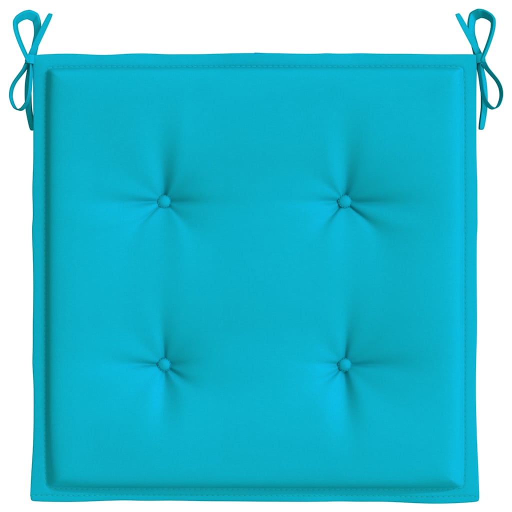 hynder til havestol 4 stk. 50x50x4 cm stof turkis
