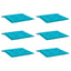 hynder til havestol 6 stk. 50x50x4 cm stof turkis