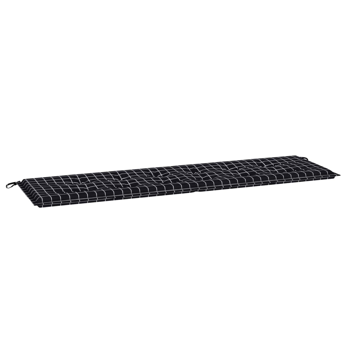 Bænk Pude Oxford stof Sort Tjek 150 x 50 x 3 cm