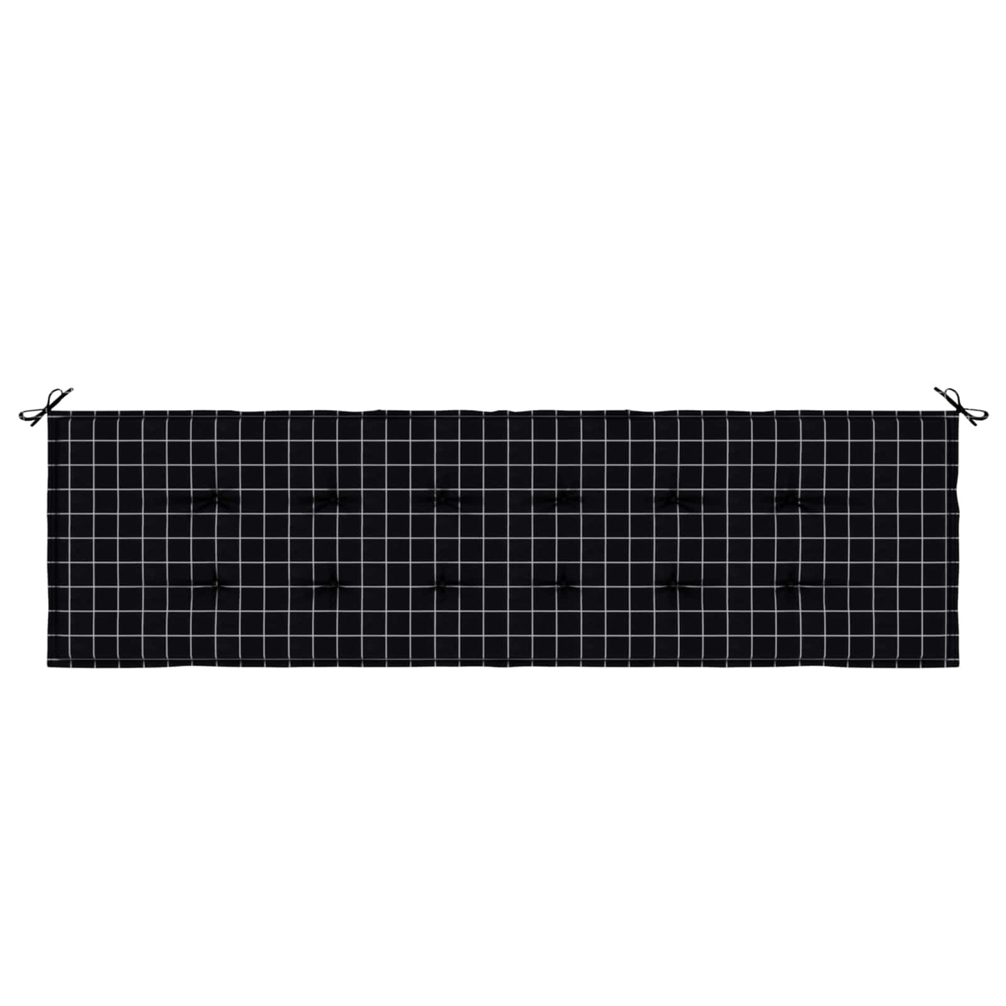 Bænk Pude Oxford stof Sort Tjek 150 x 50 x 3 cm