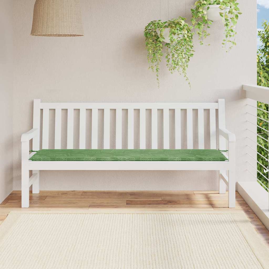 Bænk Pude Oxford stof Bladdesign 150 x 50 x 3 cm