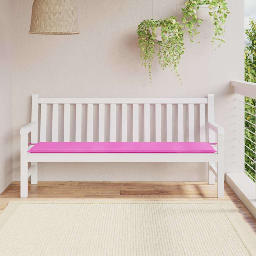Bænk Pude Oxford stof Lyserød 150 x 50 x 3 cm