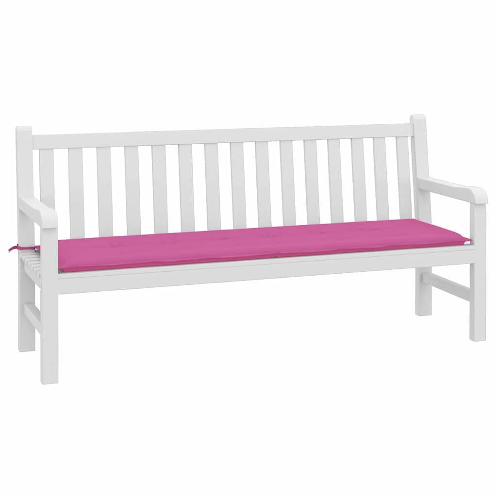 Bænk Pude Oxford stof Lyserød 150 x 50 x 3 cm