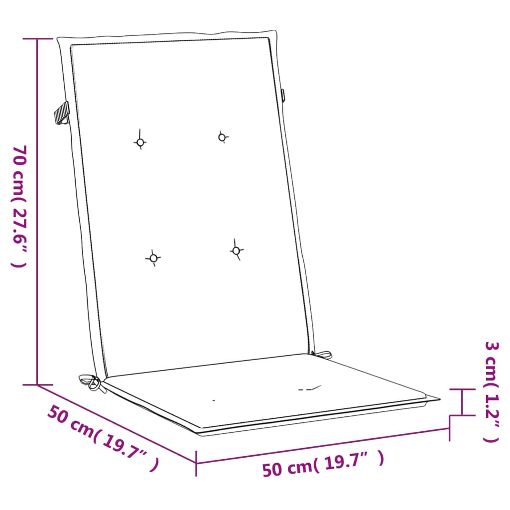stolehynder med høj ryg 4 stk. stof turkis