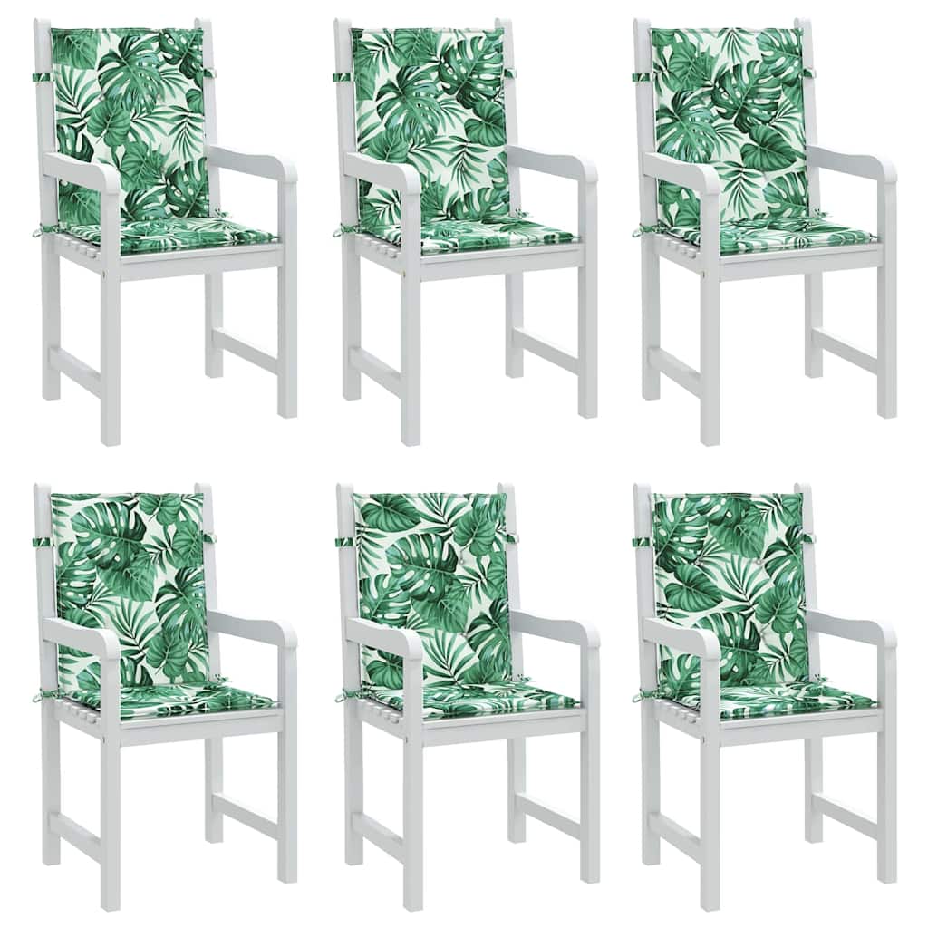 Rygpuder 6 stk. Bladmønster 100 x 50 x 3 cm Oxford stof Blad
