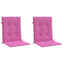 stolehynder m. lav ryg 2 stk. stof pink